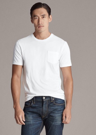 Playeras Ralph Lauren Hombre Blancos - Relaxed Fit Pocket - SVLCM4679